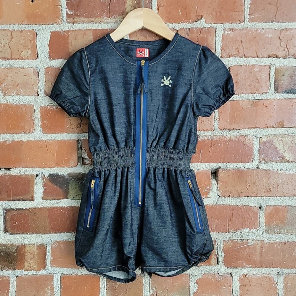 No Added Sugar kids denim‎ romper 5-6